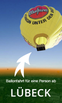 Ballonfahrt für eine Person, am Wochenende und Feiertags ab Lübeck
