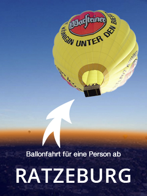 Ballonfahrt ab Ratzeburg für eine Person, wochentags.